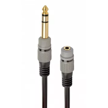 Cavo audio Gembird A-63M35F-0.2M connettore maschio 6,35 mm su connettore femmina 3,5 mm nero