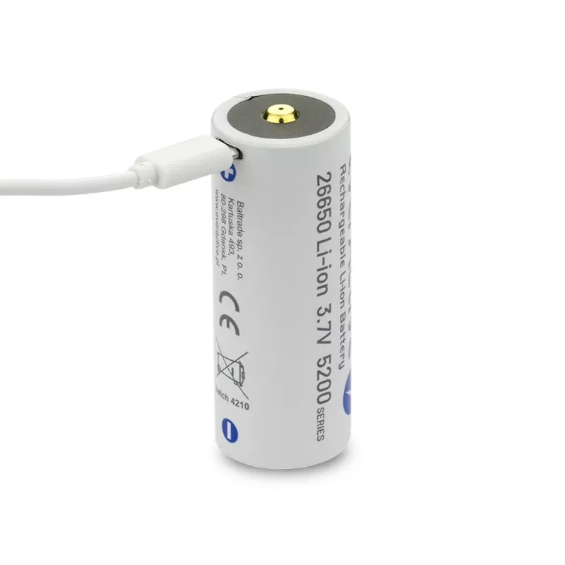 Batteria ricaricabile everActive EV26650-52M 3,7V 5200mAh con funzione di ricarica micro-USB
