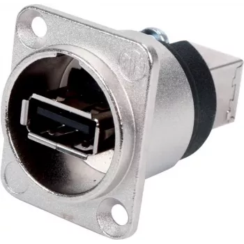 Neutrik - adattatore USB - USB (F) a USB Type-B (F) - USB 2.0 - nichel