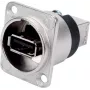 Neutrik - adattatore USB - USB (F) a USB Type-B (F) - USB 2.0 - nichel