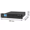 Qoltec 53945 UPS rack, 1 kVA, 800 W, LCD