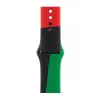 Cinturino Apple 40mm nero Unity Sport Band M/L nero verde rosso