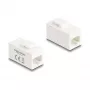 Delock 90639 modulo Keystone RJ45 femmina a RJ45 femmina, Cat.6A UTP, bianco
