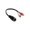 Alcasa AD-2CS5B cavo audio 0,2 m 2 x RCA DIN (5 poli) nero - rosso - bianco (AD-2CS5B)