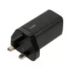 iBOX C-65 nero, caricabatterie universale GaN 65 W con spina UK