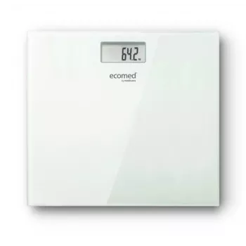 Ecomed by Medisana PS-72E bilancia pesapersone – 150 kg, piattaforma in vetro, bianco