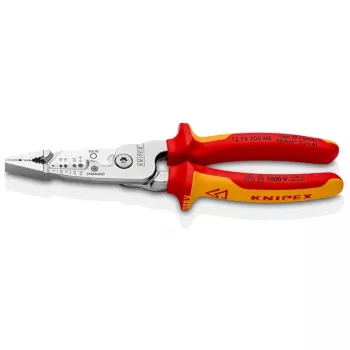 Spellacavi Knipex 13 76 200 ME capacità di spellatura 6 mm rosso acciaio inox giallo