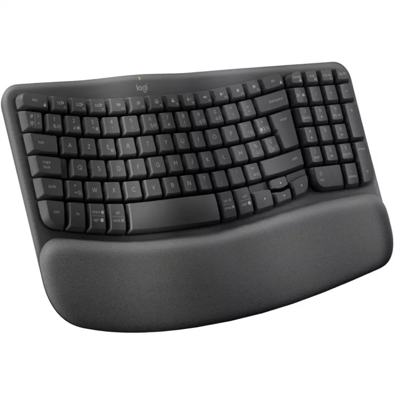 Tastiera wireless ergonomica Wave Keys - GRAPHITE - NLB - 2.4GHZBT - NA - CENTRAL-419 - UNIVERSAL