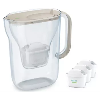 Caraffa filtrante BRITA Style Essential 2,4 L con 3 cartucce di ricambio (sabbia)