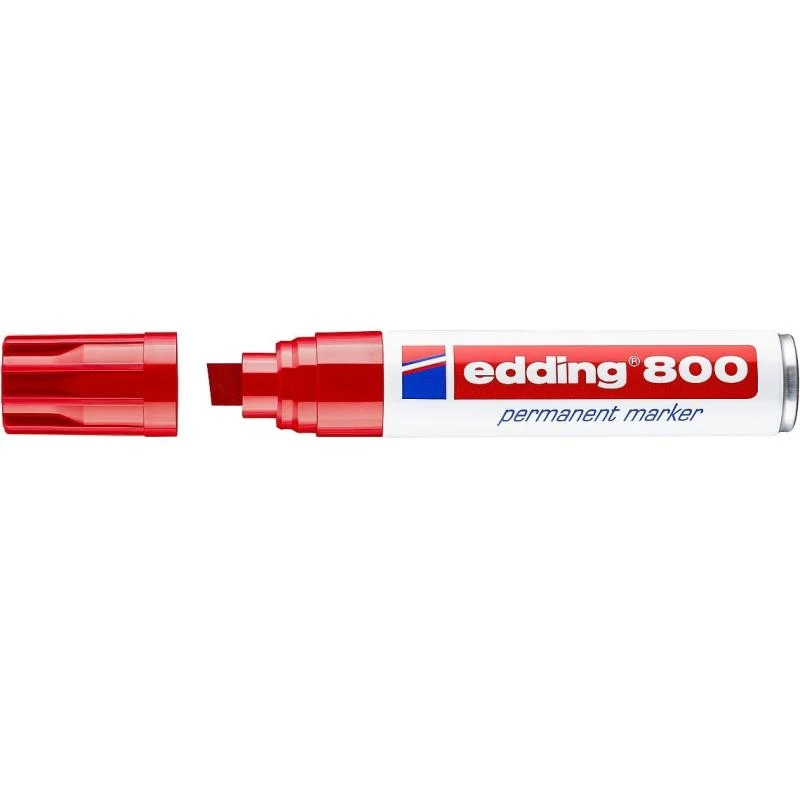 Pennarello indelebile Edding 800 punta a scalpello rosso