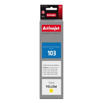 Inchiostro Activejet AE-103Y (sostituto per Epson 103 C13T00S44A; Supreme; 70 ml; giallo)
