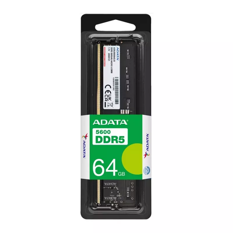 Modulo di memoria ADATA AD5U560064G-S 64 GB 1 x 64 GB DDR5 5600 MT/s 288 pin DIMM