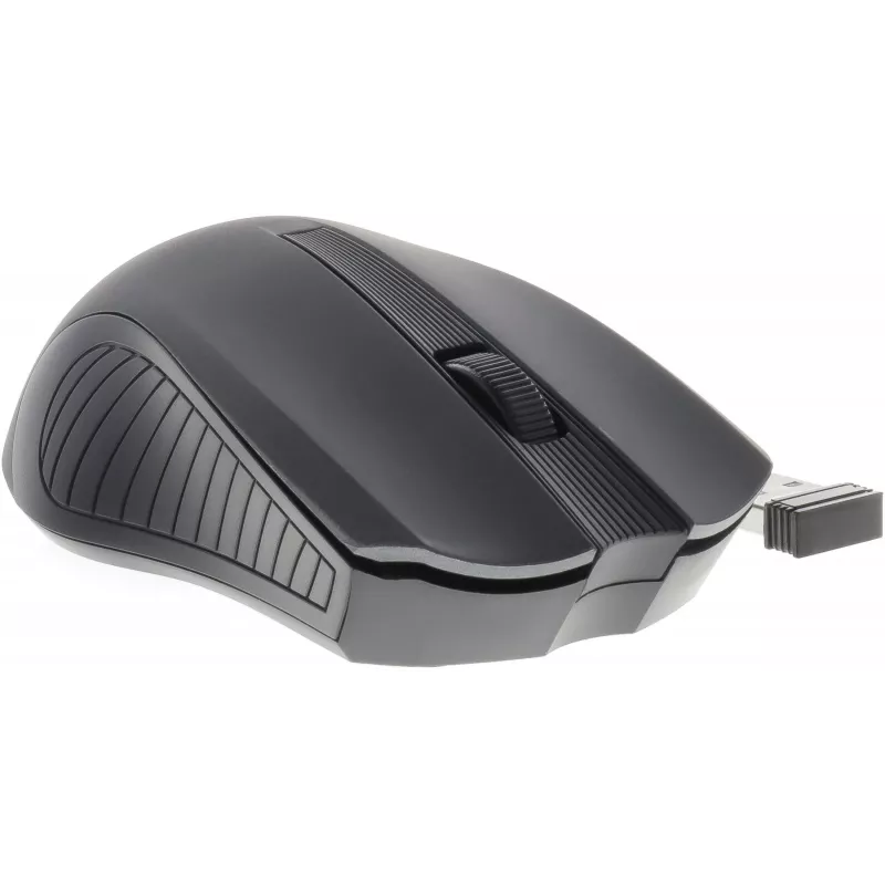 Mouse wireless simmetrico 2,4 GHz, 3 tasti, portata 10 m