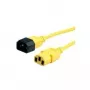 Cavo di collegamento apparecchi ROLINE IEC 320 C14 - C13 giallo 1,8m