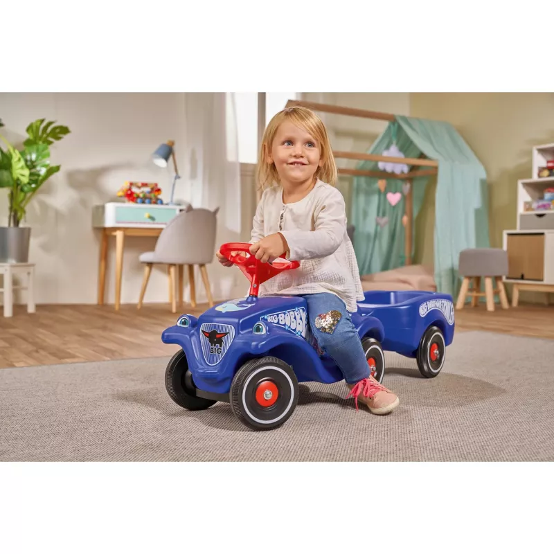 Macchinina scivolo Simba-Dickie BIG Bobby-Car, spinta manuale, età 1–5, 4 ruote, blu/rosso