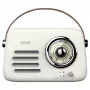 Radio portatile SAVIO RS-02 — sintonizzatore FM analogico, Bluetooth 5.3, alimentazione USB, 3 W, bianco