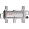 axing SVE04001 - splitter di segnale - 75 Ohm - 5 - 2400 MHz - argento - 1x F-Type - 4x F-Type