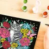 Set pittura con i numeri Ravensburger CreArt Pixie Cold Cat (modello 25855) – set di pittura su tela