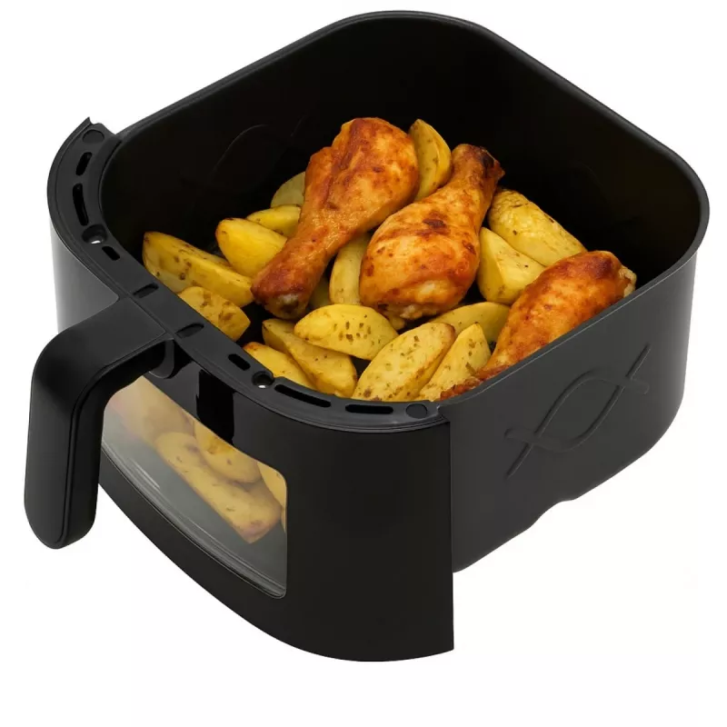 Adler AD 6318 friggitrice ad aria, 8 l, 2500 W, display LCD, 9 programmi, nera
