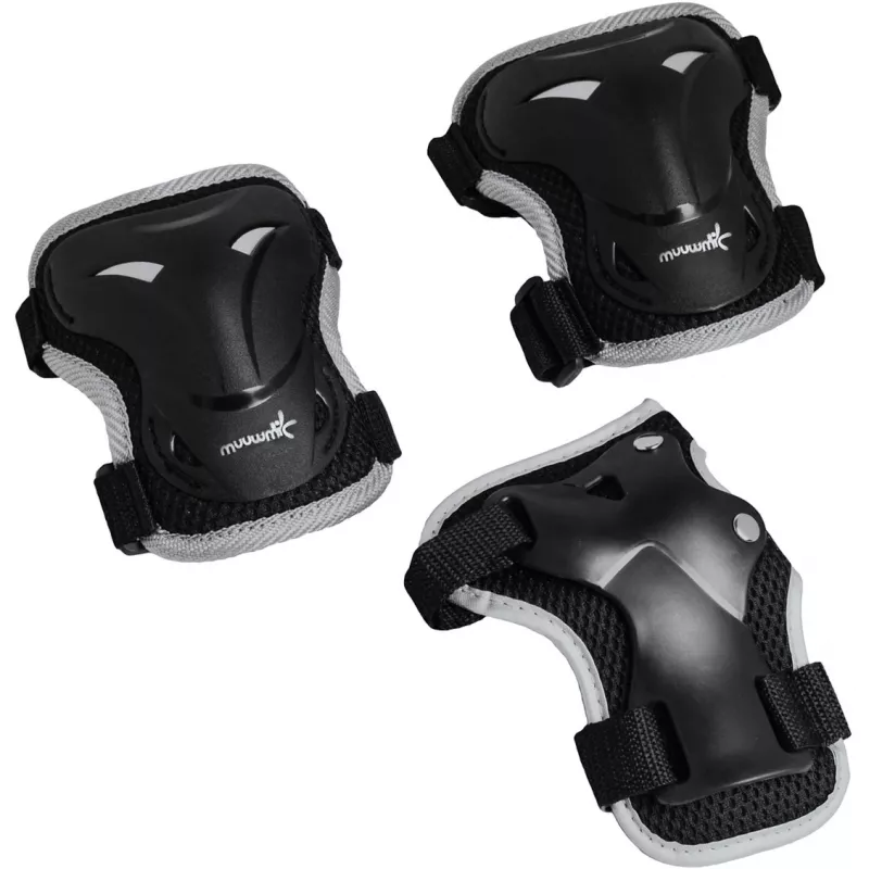 Pattini in linea Muuwmi 682 misura regolabile 33–36 verde/nero con set protezioni