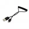 ROLINE Cavo a spirale USB 2.0 - A - Micro B - ST/ST 1,0 m - Schermato - USB 2.0 Type Micro B - 1 mm - Cavo a spirale (11.02.8317)