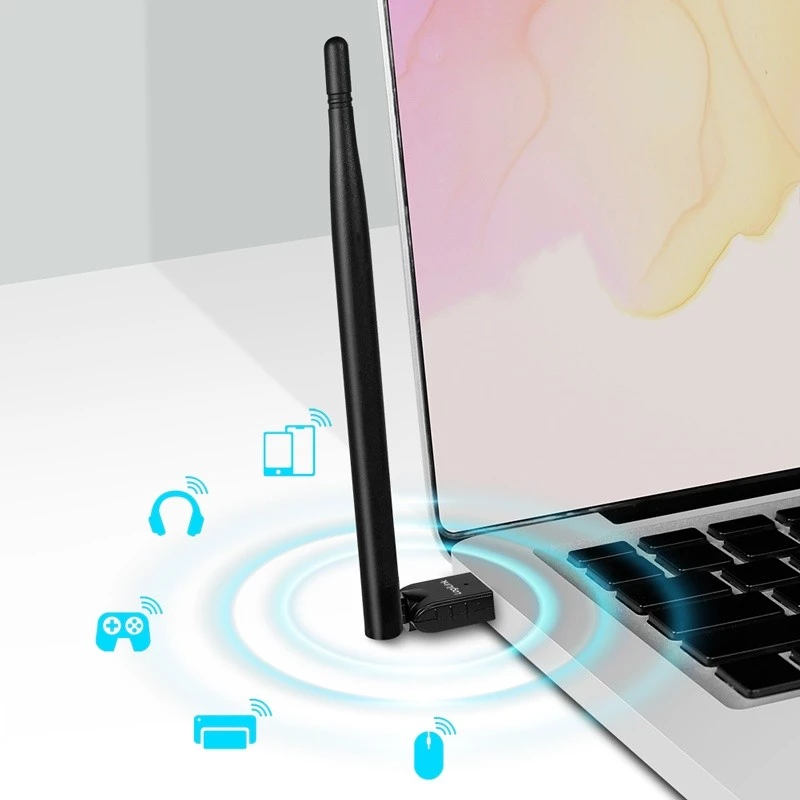 LogiLink Adattatore USB - Bluetooth 5.3 con antenna, nero portata: 150 m, connessione: connettore USB-A, Bluetooth - 1 pezzo (BT0067)