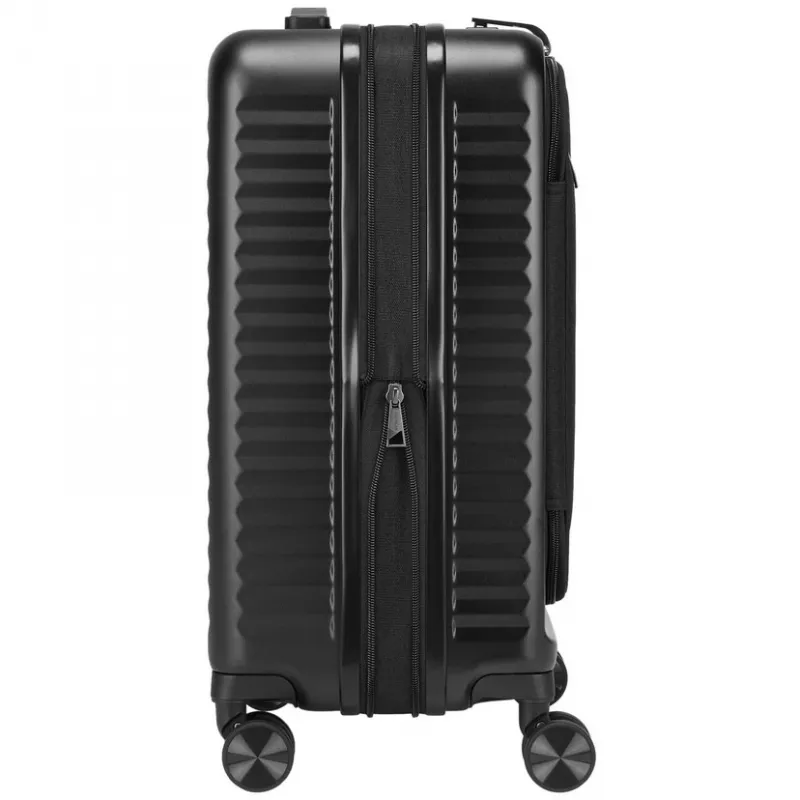 Trolley da cabina Rivacase 8180 Clark ECO – bagaglio a mano, guscio rigido, nero