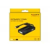 DeLOCK Mini DisplayPort 1.2 a VGA HDMI DVI audio 4K passivo nero