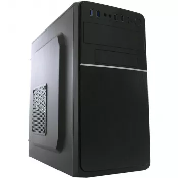 LC Power 2015MB - tower - micro ATX - senza alimentatore - nero - USB/audio (LC-2015MB-ON)
