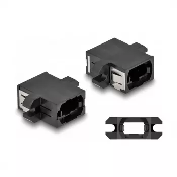 DeLOCK accoppiatore in fibra ottica MPO femmina su MPO femmina nero