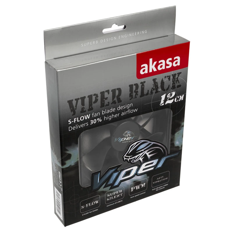 Ventola case AKASA Viper 120mm - nero