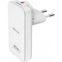 nevox caricabatterie GaN Dual Slim USB-C/USB da 45 W, EU/US, bianco (2479)