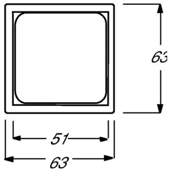 Cornice a parete senza viti Busch-Jaeger 1746/10-84 bianco, 63×63 mm, finestra 51×51 mm