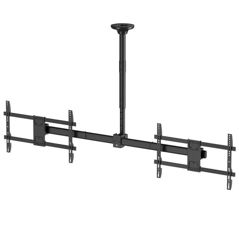 Supporto da soffitto MACLEAN MC-111 B per due televisori, carico max. 2×40 kg, VESA max. 600×400