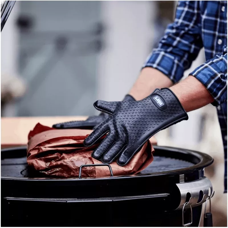 Weber 7017 guanti da grill in silicone neri