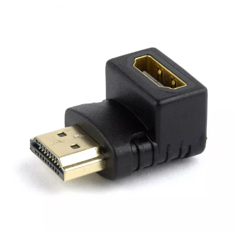 Adattatore HDMI GEMBIRD A-HDMI90-FML, HDMI a HDMI, adattatore ad angolo retto 90°, nero