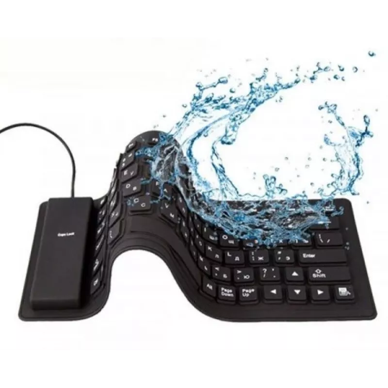 Tastiera in silicone USB+PS/2 nero