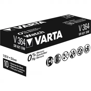 Batteria ossido d'argento, a bottone, 364, 1,55V (00364 101 111)
