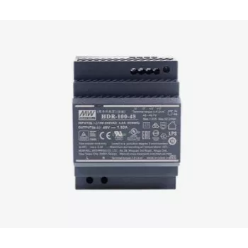 Alimentatore/inverter MEAN WELL HDR-100-48, 100 W, uscita 48 V, ingresso 85–264 V, RoHS, 70×54,5×90 mm