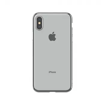 Custodia morbida Devia per iPhone XS Max – TPU, argento, custodia protettiva slim