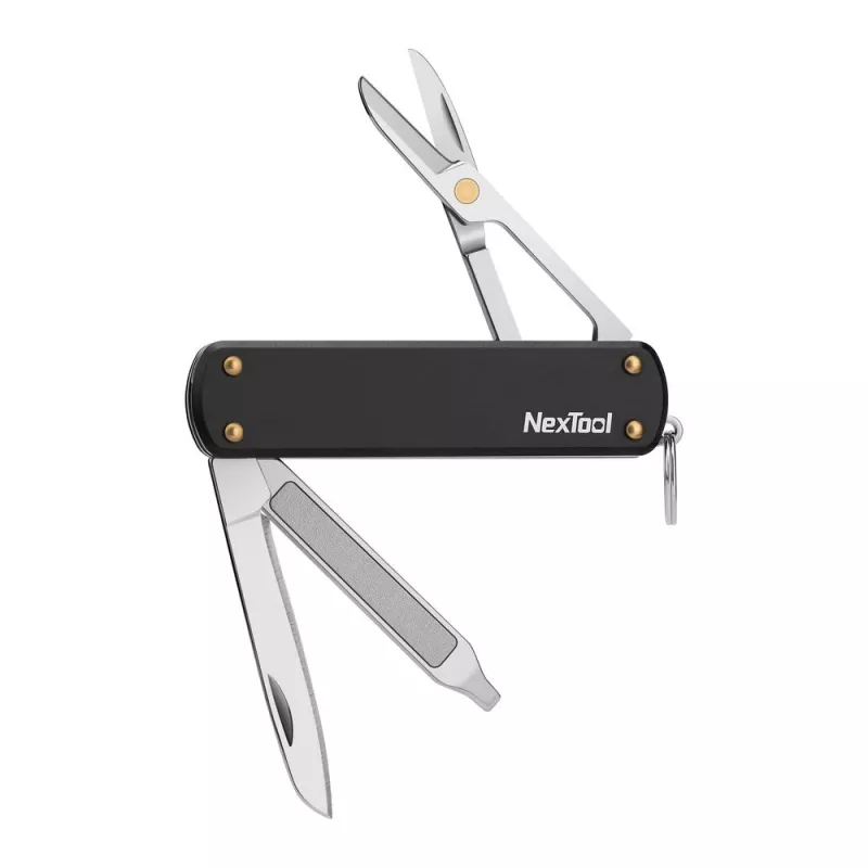 Coltello multitool Nextool NE0141 — attrezzo tascabile pieghevole 4-in-1, nero, 6,4 cm da chiuso, peso 28,5 g