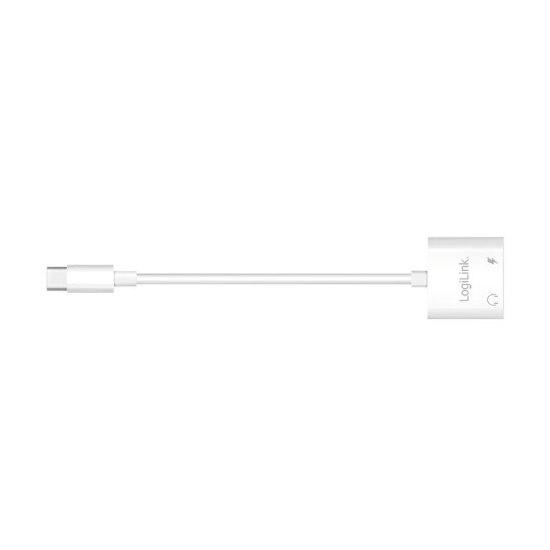 LogiLink Adattatore audio USB-C USB-C/M a 2x USB-C/F 60W PD bianco