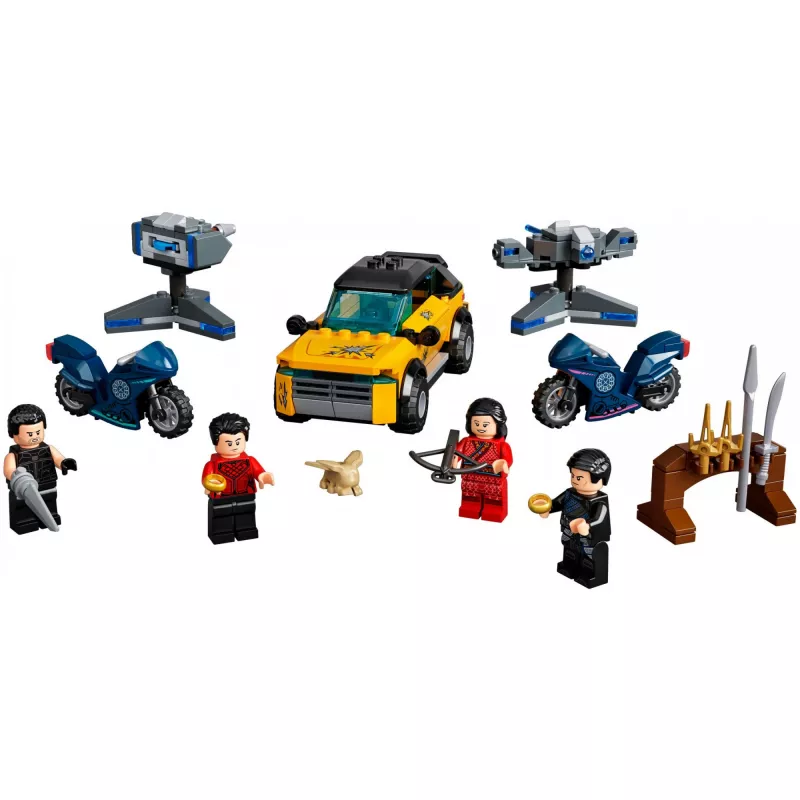 Set LEGO Marvel Escape from the Ten Rings 76176 con minifigure e veicoli