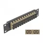 Patch panel fibra ottica DeLOCK 10 pollici 12 porte SC duplex beige 1U nero