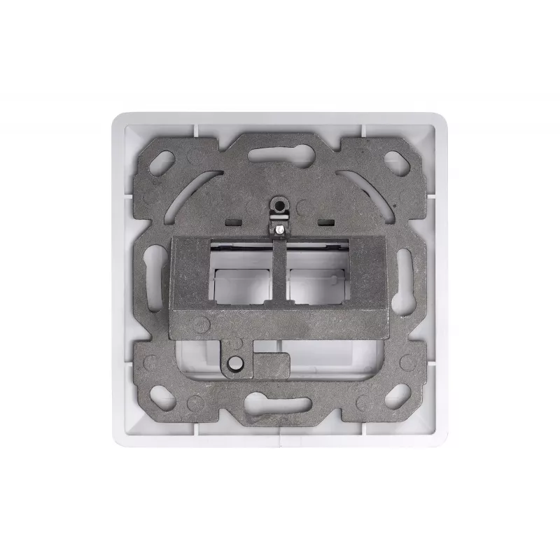 Digitus | Placca a parete per moduli Keystone, tipo tedesco, piastra centrale 50x50 mm, cornice 80x80 mm | DN-93801-1