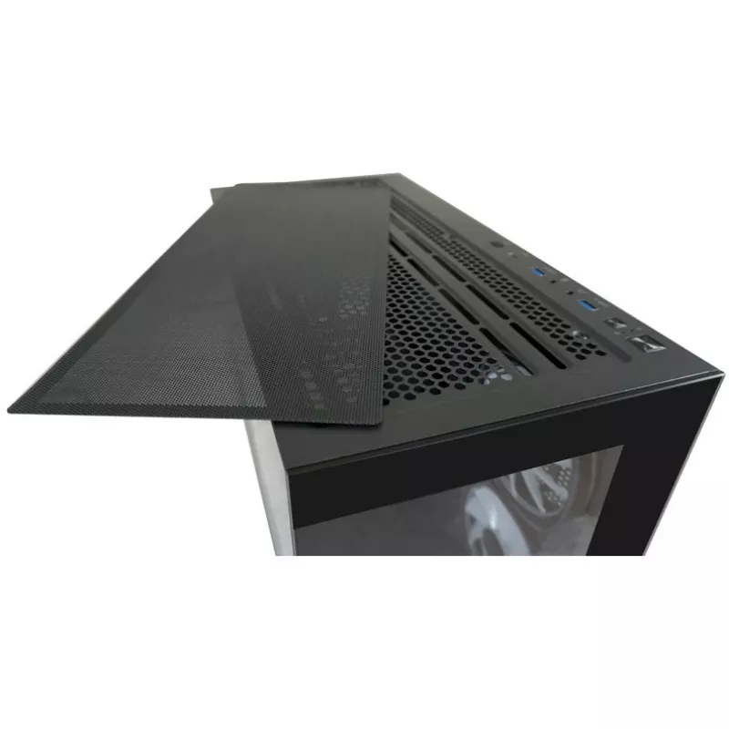 LC-Power Case MidiTower 715B nero USB3.2/Audio senza alimentatore SEAMLESS_X (LC-715B-ON)