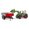 Trattore giocattolo BRUDER Fendt Vario 211 con caricatore frontale e rimorchio laterale