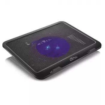 Cuscinetto raffreddante MEDIA-TECH MT2660 – raffreddatore per laptop alimentato via USB, 1 ventola 13,5 cm, 20 CFM, 1000 giri/min, 330×250×40 mm, 327 g, retroilluminazione