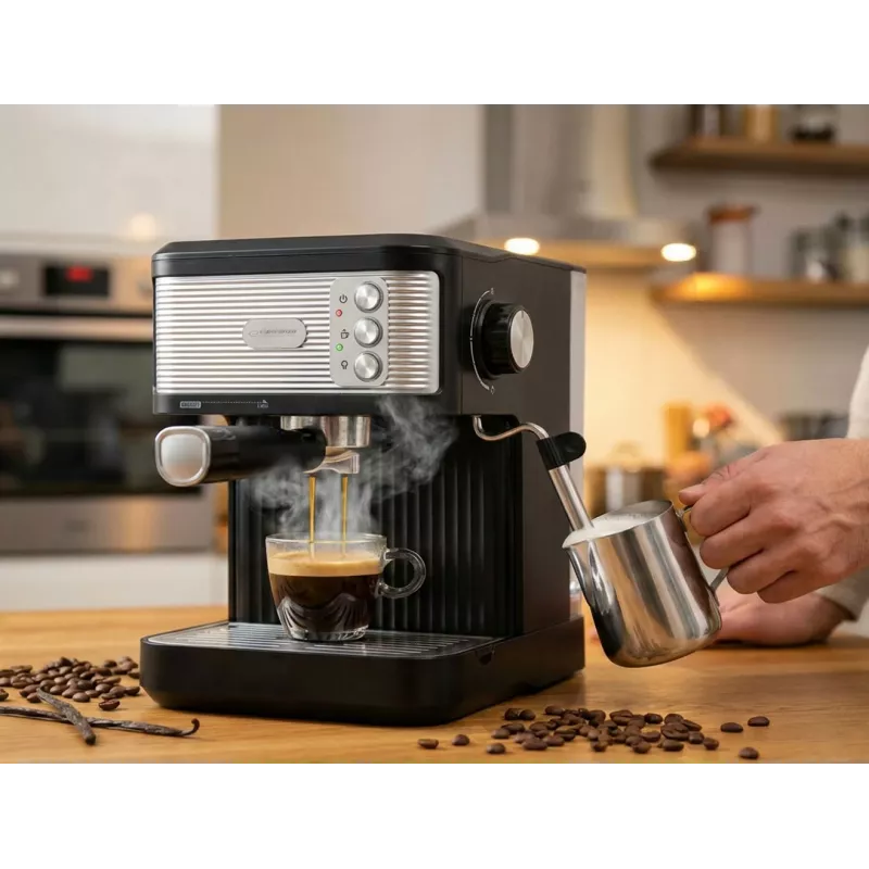Macchina per caffè espresso ESPERANZA EKC011 — serbatoio acqua 1,8 L, 850 W, 20 bar, controllo touch, monta latte