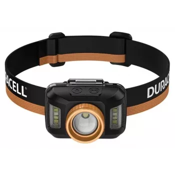 Torcia frontale Duracell DH400 nera, arancione
